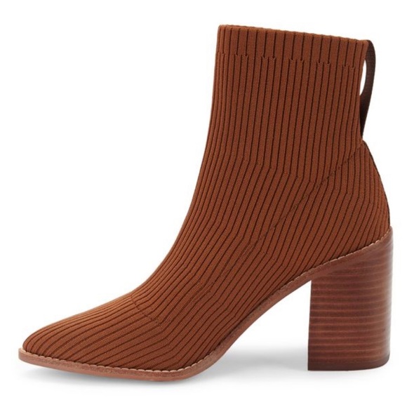 Nara Stacked-Heel Sock Booties - Picture 9 of 11